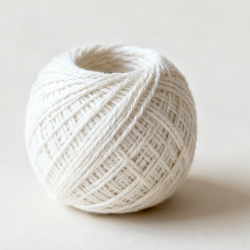 Ficelle à piquer en lin blanchi - 100g Ficelle à piquer en lin blanchi - 100g