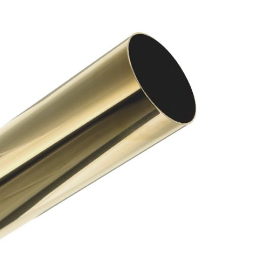Tube en acier gainé laiton Ø35mm - 200cm Clicdeco | Tube en acier gainé laiton Ø35mm - 200cm